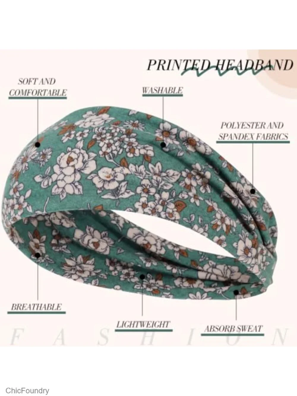 6 Pack Wide Headbands for Women, Non-Slip Stretch Hair Wraps, Boho Style